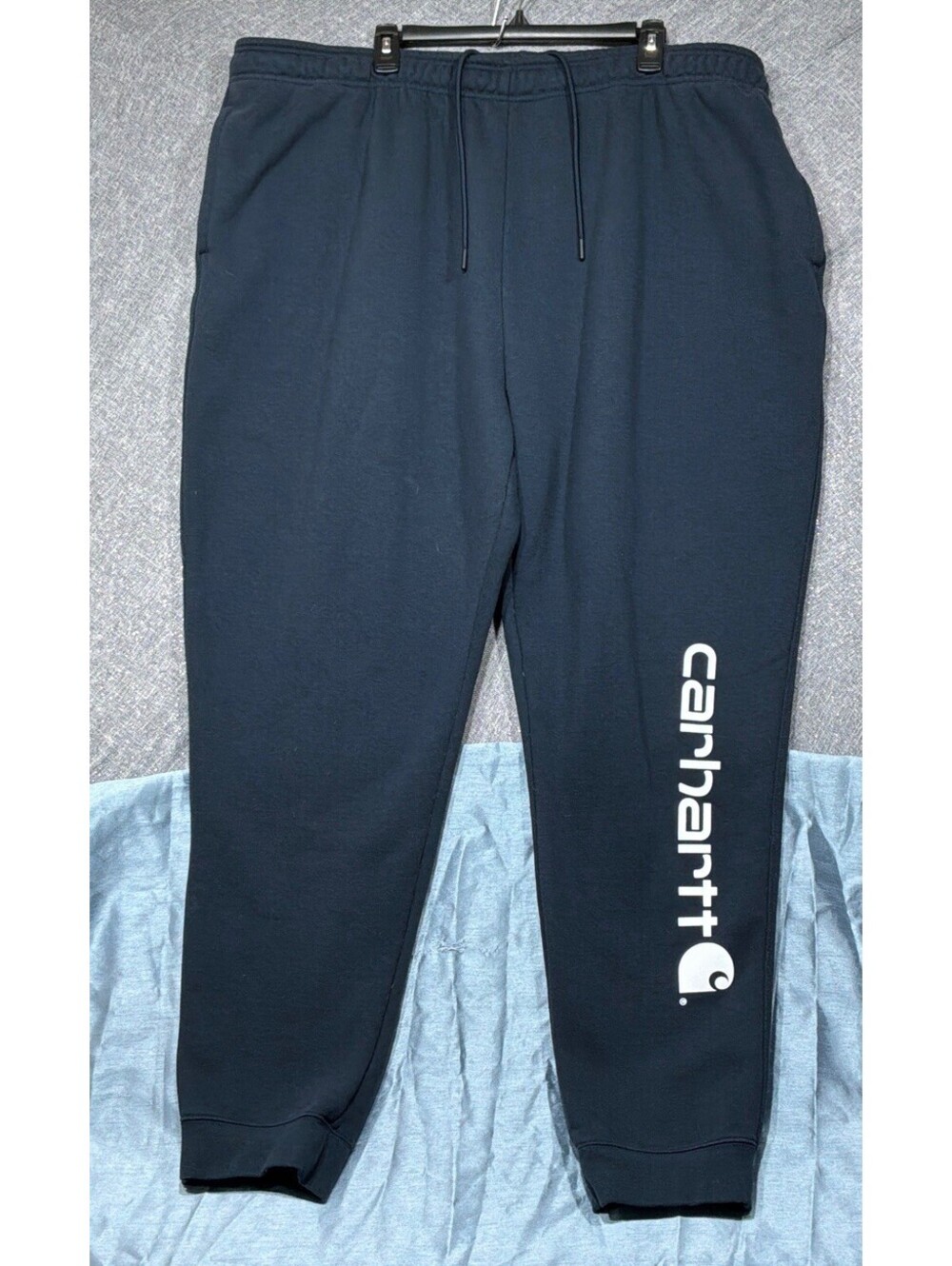 Men’s Big And Tall Carhart Sweatpants In Navy Blue Size 3XL